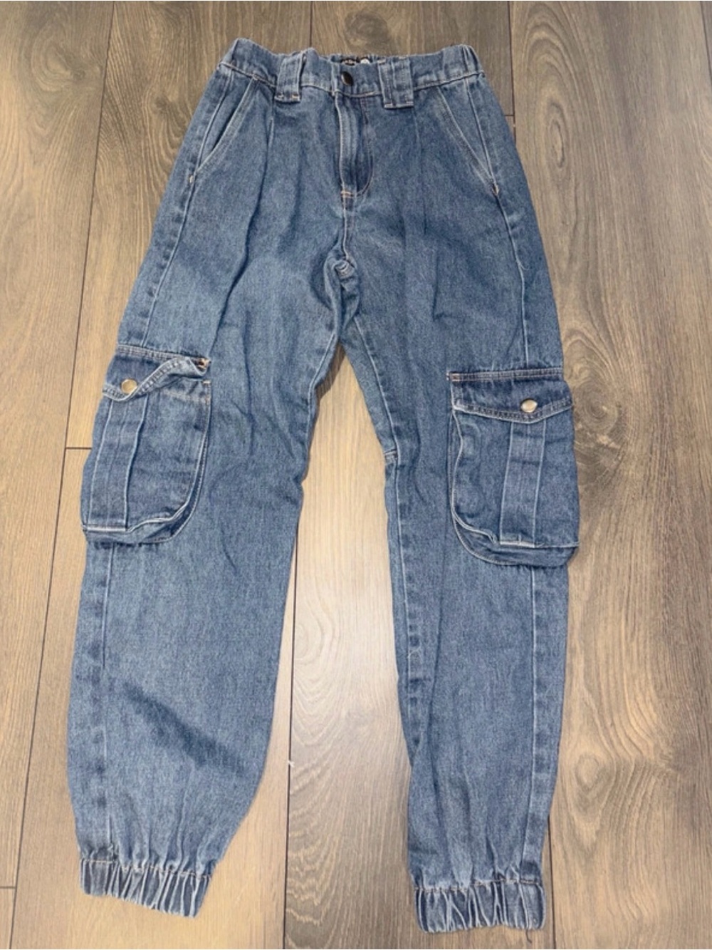 Blue Cargo Jogger Jeans